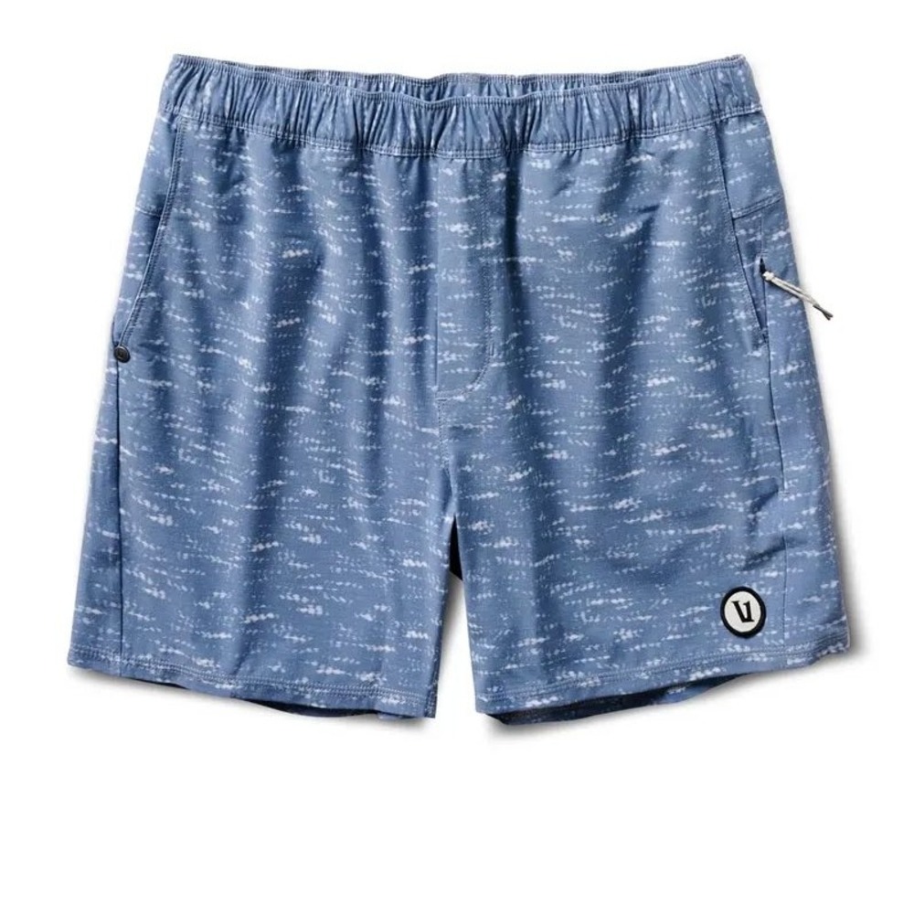 Vuori Mens Cape 6" Swim Short Cloud Slub Blue Unlined V369 Size L